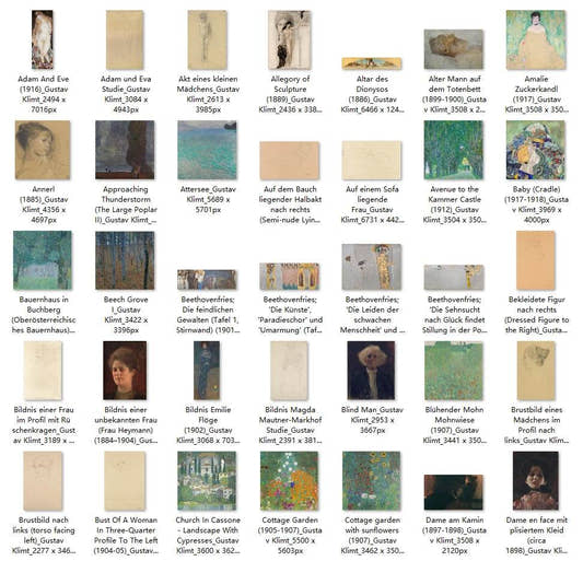 182 Painting Images by Gustav Klimt Austrian, 1862-1918 - Tibetan Buddhist thangka, front view
