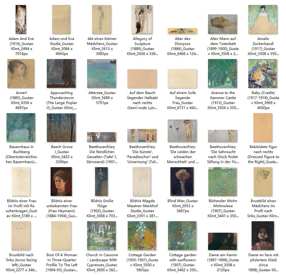 182 Painting Images by Gustav Klimt Austrian, 1862-1918 - Tibetan Buddhist thangka, front view