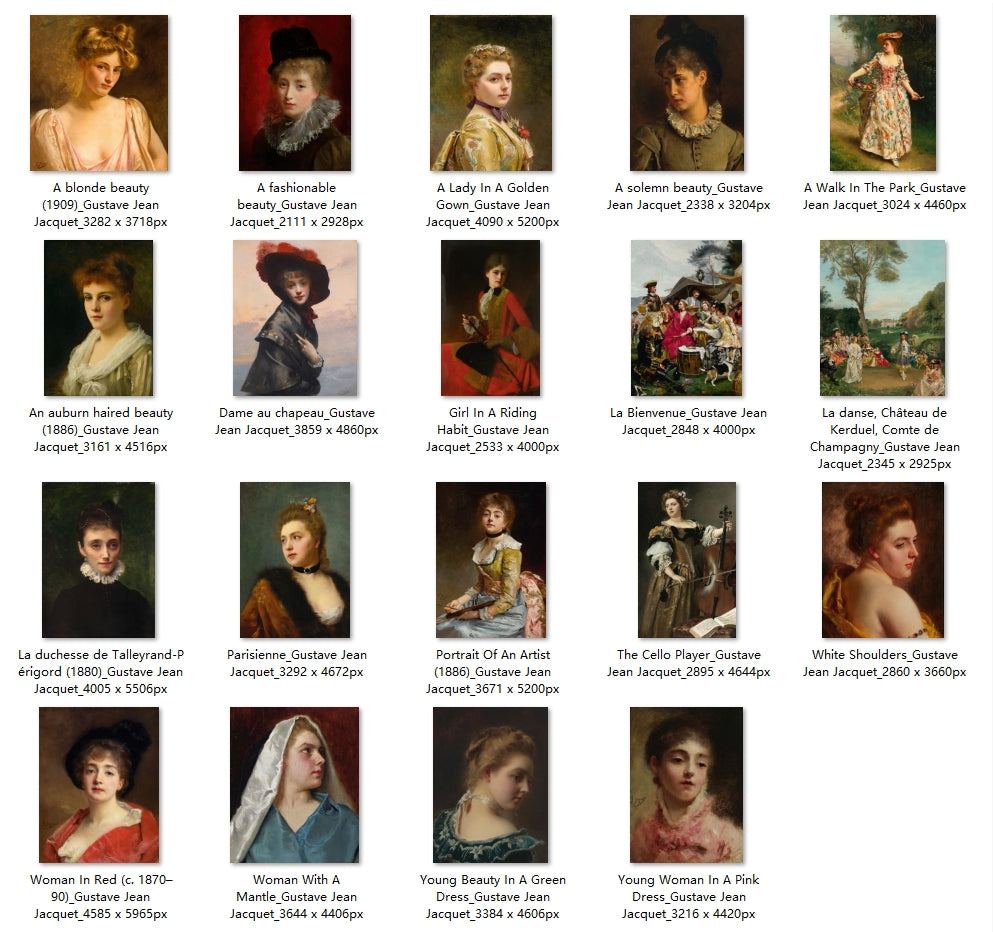 19 Painting Images by Gustave Jean Jacquet (French, 1846-1909)