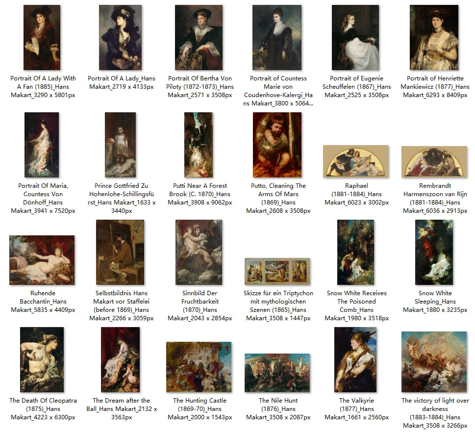 109 Painting Images by Hans Makart (Austrian, 1840 - 1884)