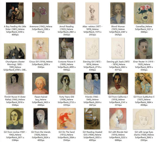121 Painting Images by Helene Schjerfbeck Finnish, 1862 – 1946 - Tibetan Buddhist thangka, front view