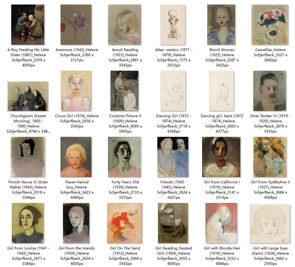 121 Painting Images by Helene Schjerfbeck Finnish, 1862 – 1946 - Tibetan Buddhist thangka, front view