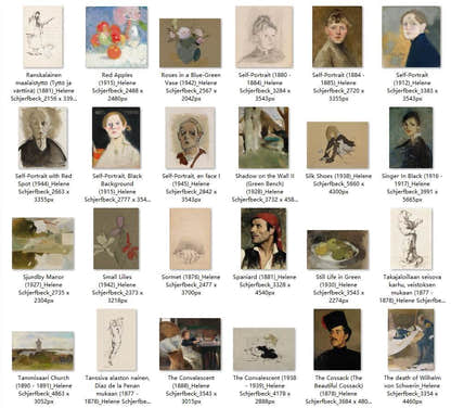 121 Painting Images by Helene Schjerfbeck Finnish, 1862 – 1946 - Tibetan Buddhist thangka, view 4