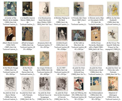 169 Painting Images by Henri de Toulouse-Lautrec French, 1864-1901 - Tibetan Buddhist thangka, front view