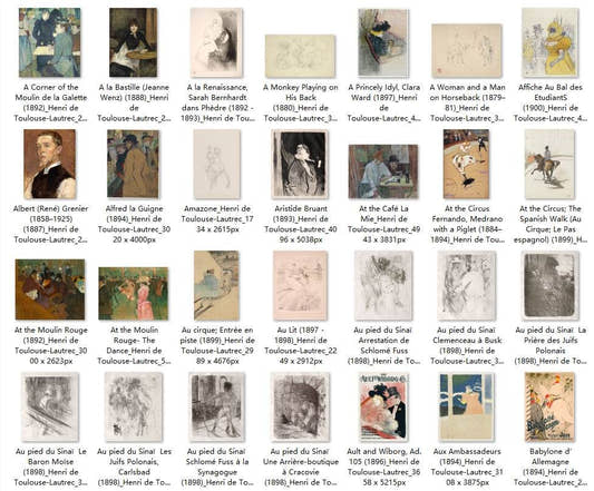 169 Painting Images by Henri de Toulouse-Lautrec French, 1864-1901 - Tibetan Buddhist thangka, front view
