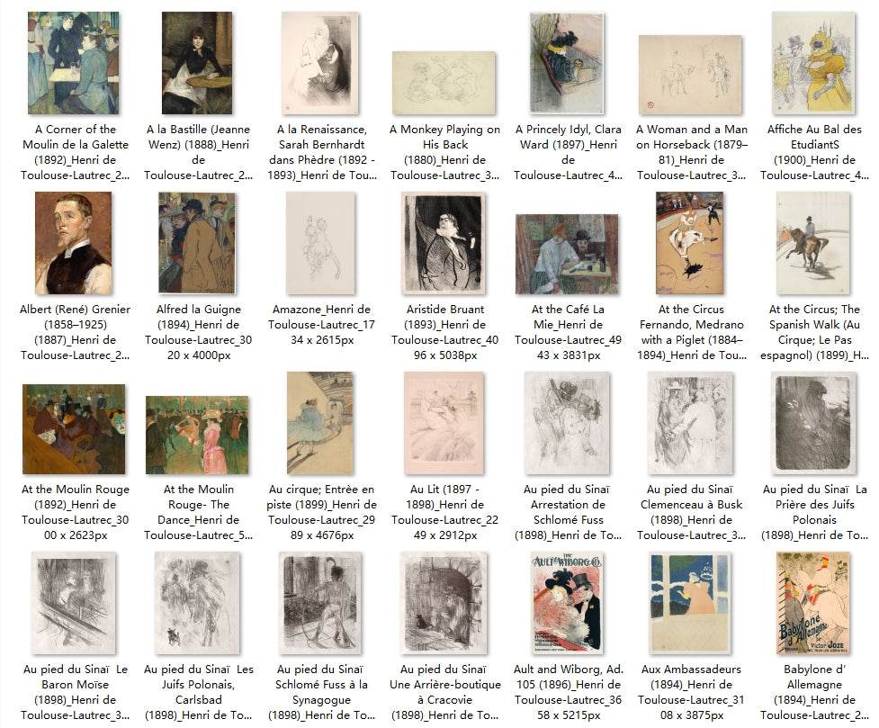 169 Painting Images by Henri de Toulouse-Lautrec French, 1864-1901 - Tibetan Buddhist thangka, front view
