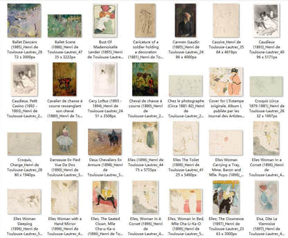 169 Painting Images by Henri de Toulouse-Lautrec French, 1864-1901 - Tibetan Buddhist thangka, detailed view