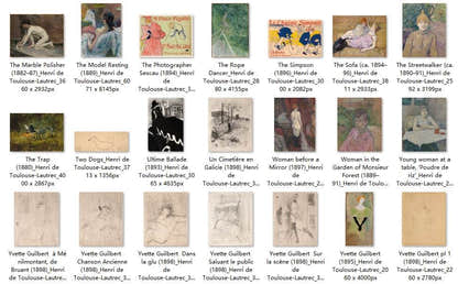 169 Painting Images by Henri de Toulouse-Lautrec French, 1864-1901 - Tibetan Buddhist thangka, view 6