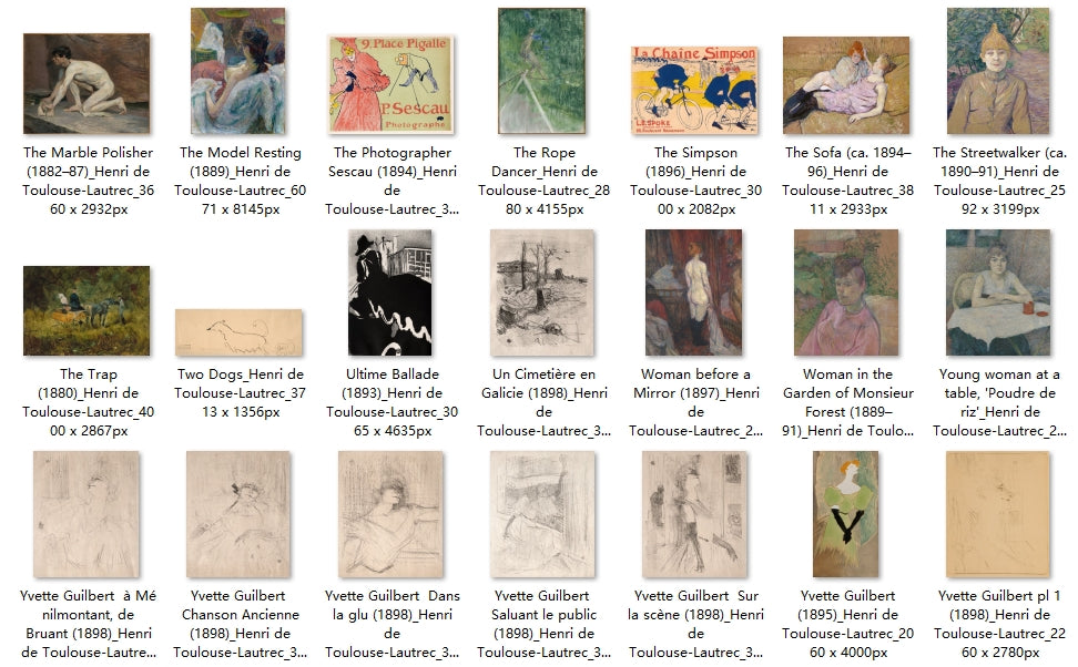 169 Painting Images by Henri de Toulouse-Lautrec (French, 1864-1901)