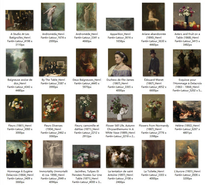 87 Painting Images by Henri Fantin-Latour (French, 1836-1904)