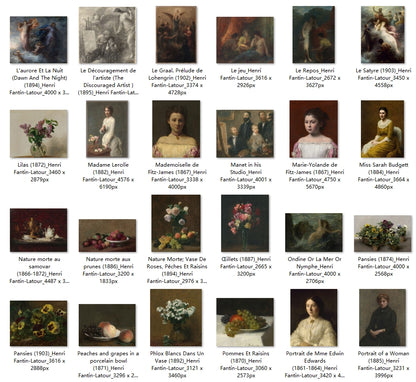 87 Painting Images by Henri Fantin-Latour (French, 1836-1904)