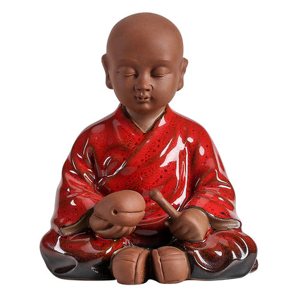 Purple Sand Meditation Buddha Statue