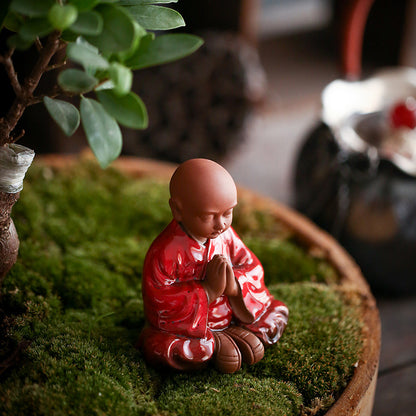 Purple Sand Meditation Buddha Statue