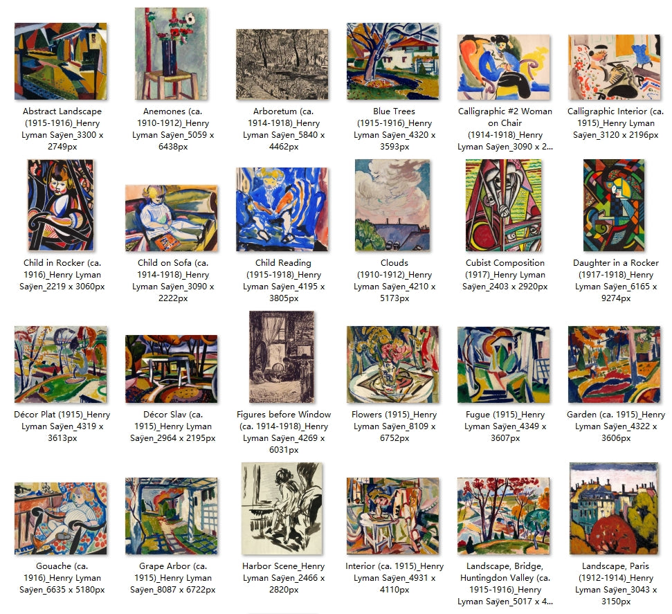 60 Painting Images by Henry Lyman Saÿen (American, 1875-1918)