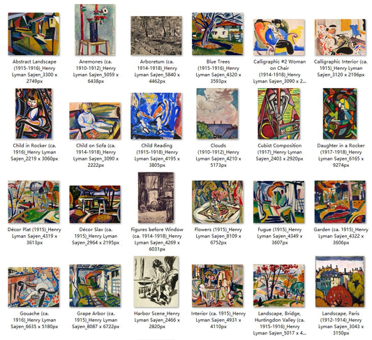 60 Painting Images by Henry Lyman Saÿen (American, 1875-1918)