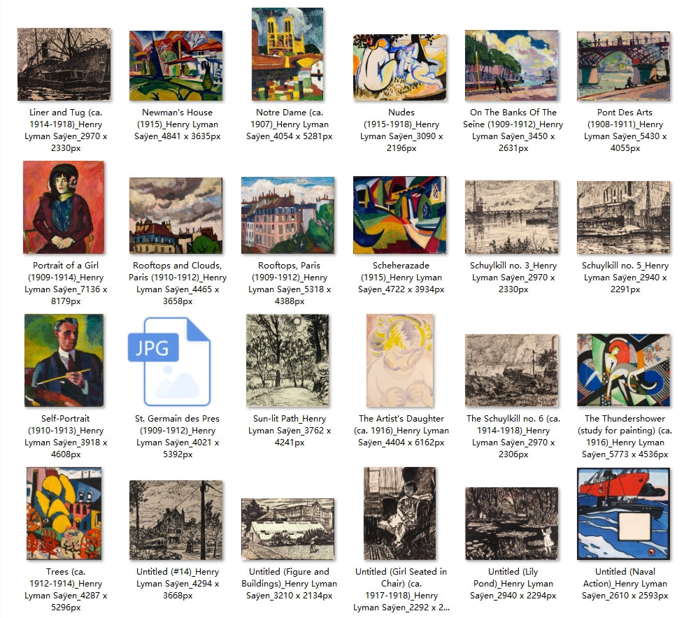 60 Painting Images by Henry Lyman Saÿen (American, 1875-1918)