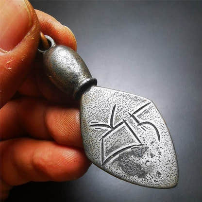 Vintage Skull Sītavana Phurba Amulet,Kila,Kilaka Pendant - Tibetan Buddhist amulet, view 7