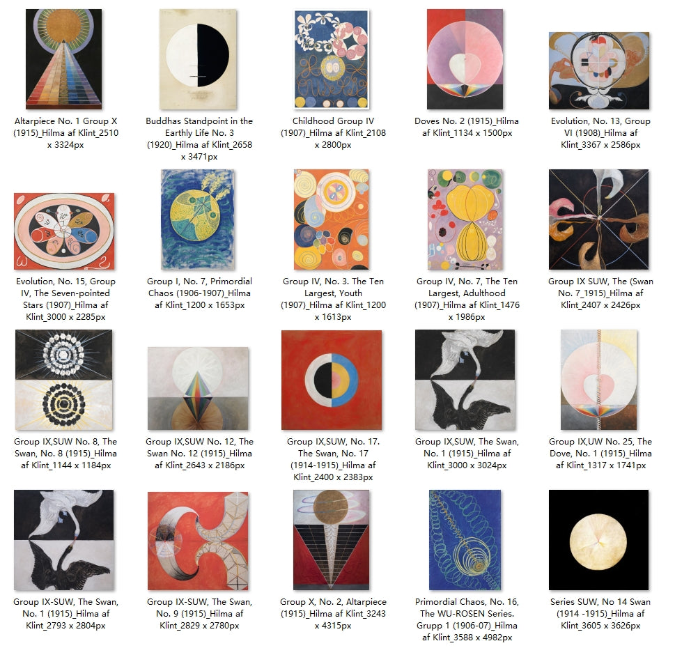 34 Painting Images by Hilma af Klint (Swedish, 1862 – 1944)