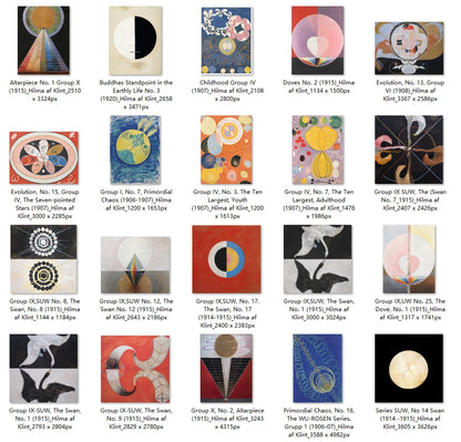 34 Painting Images by Hilma af Klint (Swedish, 1862 – 1944)