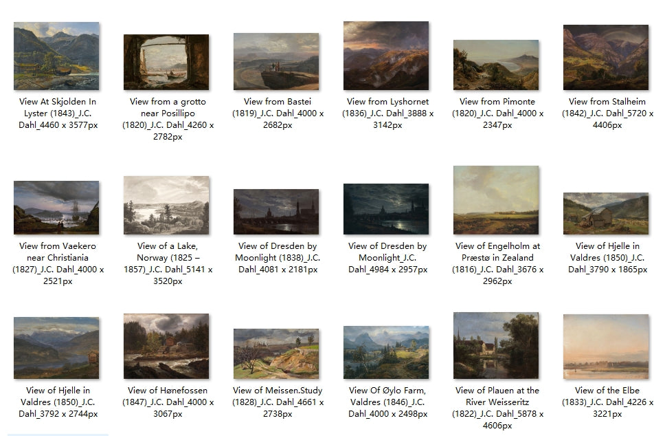 99 Painting Images by J.C. Dahl (Norwegian, 1788 – 1857)