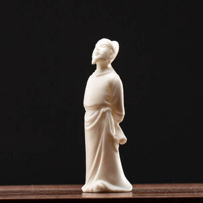 White Porcelain Buddha Statues - Tibetan Buddhist statue, close-up detail