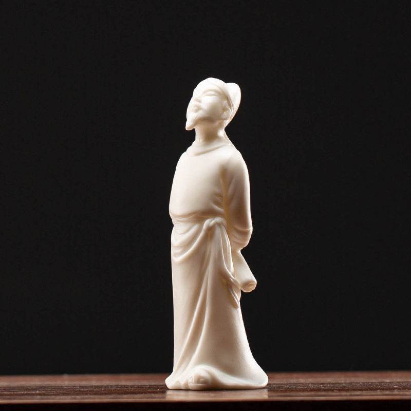 White Porcelain Buddha Statues - Tibetan Buddhist statue, close-up detail