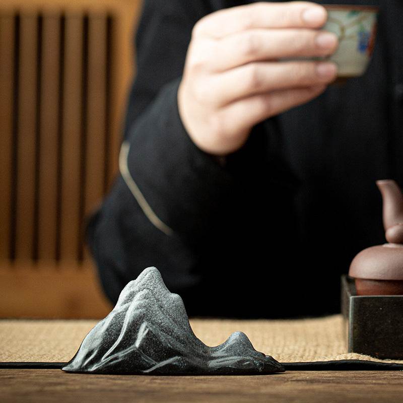 Ceramic Hill Decoration with Zen Aesthetic - Tibetan Buddhist statue, view 4