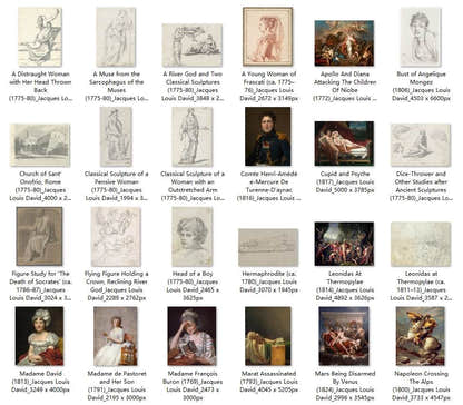 68 Painting Images by Jacques Louis David French, 1748 - 1825 - Tibetan Buddhist thangka, front view