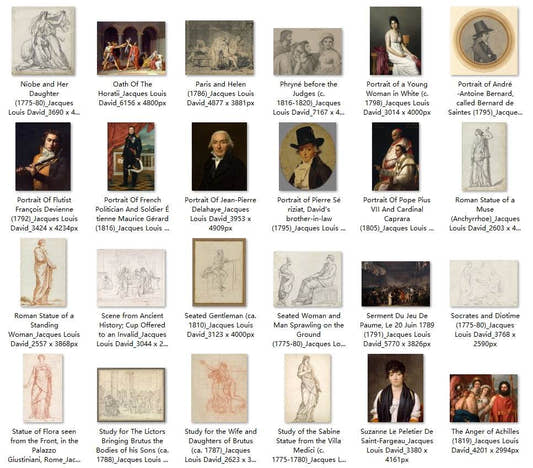 68 Painting Images by Jacques Louis David French, 1748 - 1825 - Tibetan Buddhist thangka, detailed view