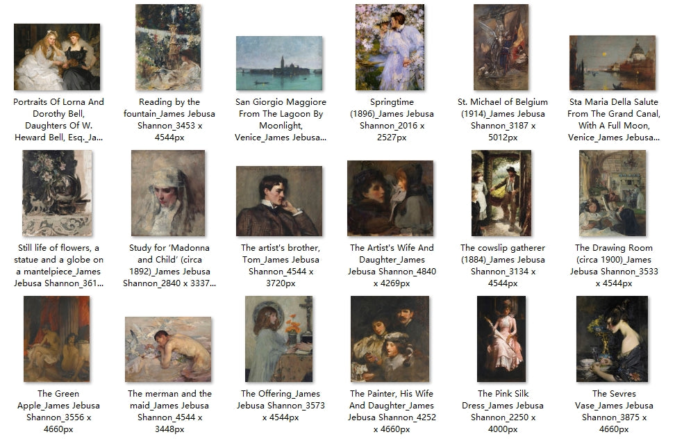 42 Painting Images by James Jebusa Shannon (American, 1862-1923)