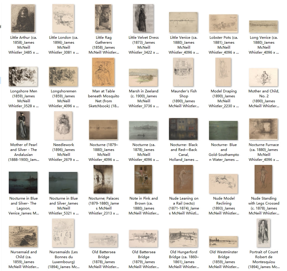 215 Painting Images by James McNeill Whistler (American, 1834-1903)