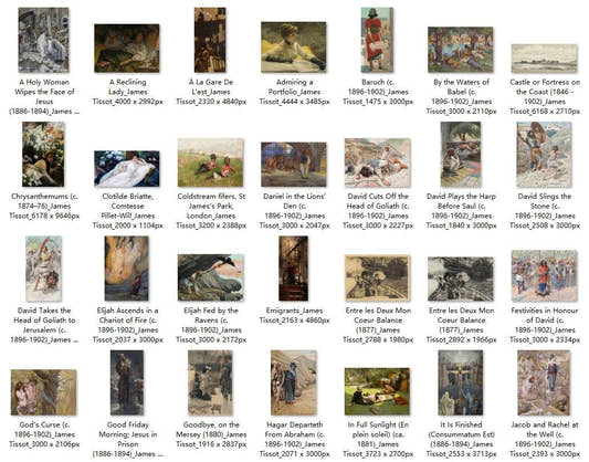 125 Painting Images by James Tissot French, 1836-1902 - Tibetan Buddhist thangka, front view