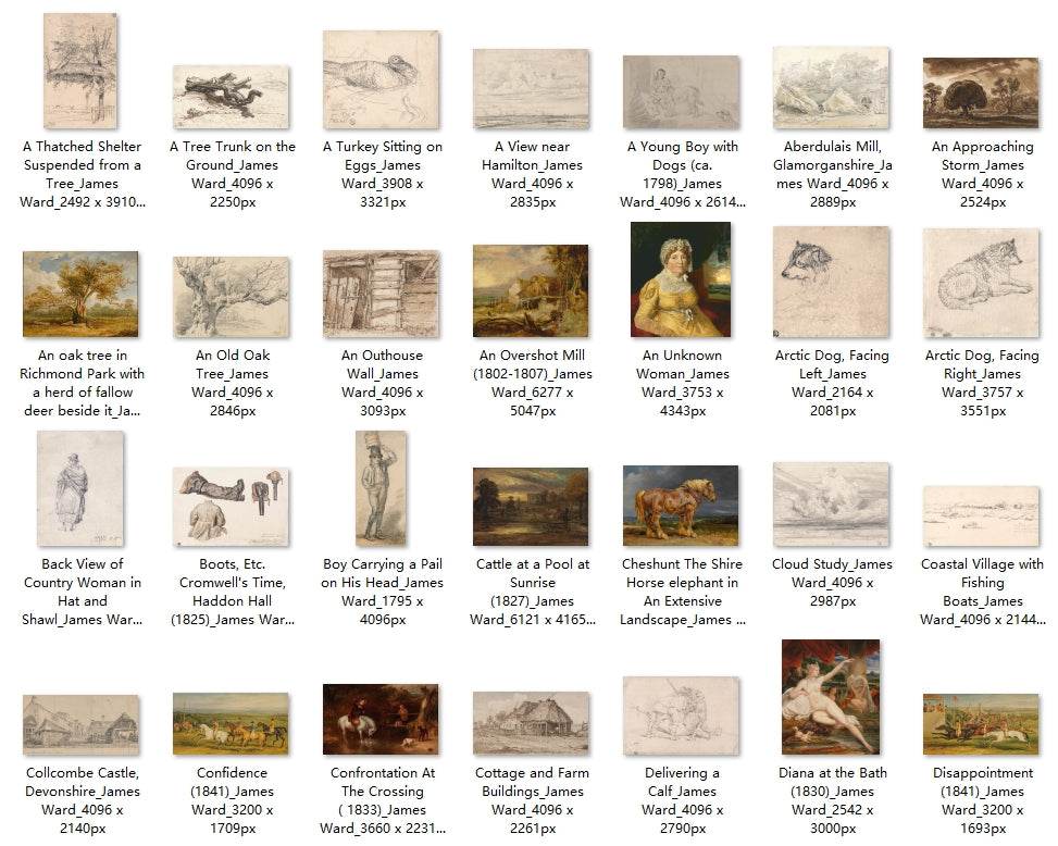 194 Painting Images by James Ward English, 1769-1859 - Tibetan Buddhist thangka, detailed view