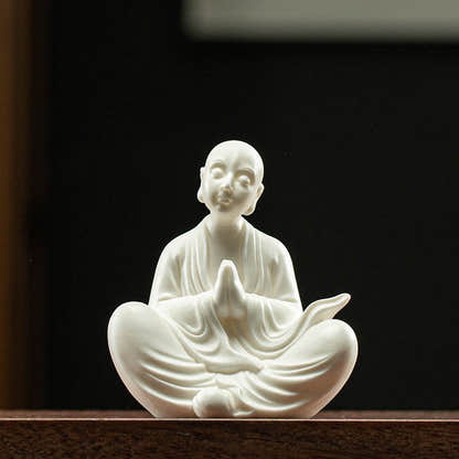 Ceramic Meditation Buddha Statue - Tibetan Buddhist statue, view 4
