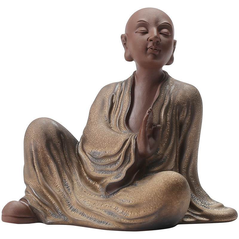 Ceramic Meditation Buddha Statue - Tibetan Buddhist statue, view 5