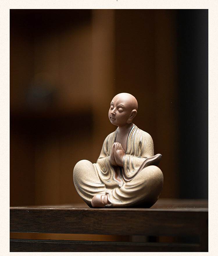 Ceramic Meditation Buddha Statue - Tibetan Buddhist statue, view 14
