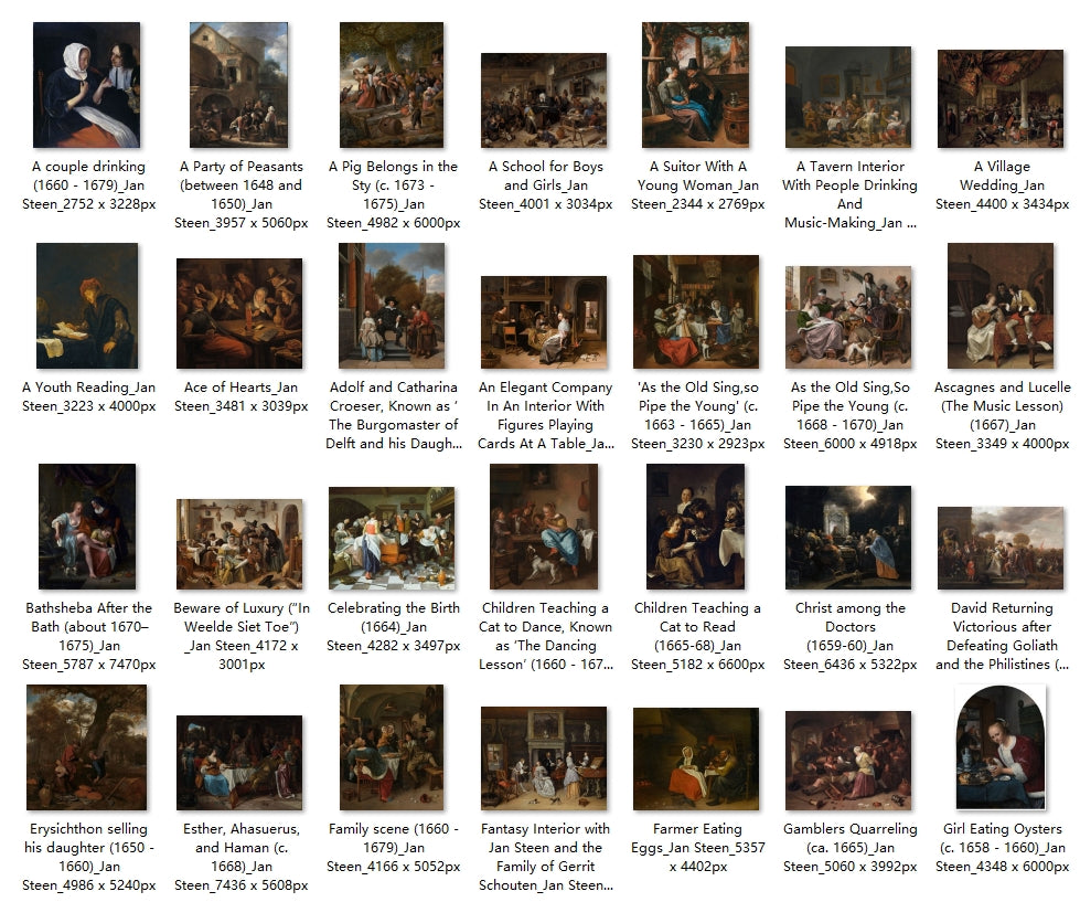 76 Painting Images by Jan Steen (Dutch, 1626-1679)