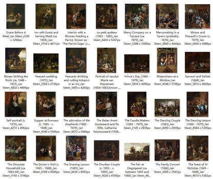 76 Painting Images by Jan Steen Dutch, 1626-1679 - Tibetan Buddhist thangka, detailed view