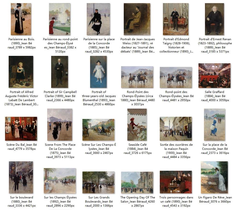 99 Painting Images by Jean Béraud French, 1849-1935 - Tibetan Buddhist thangka, view 4