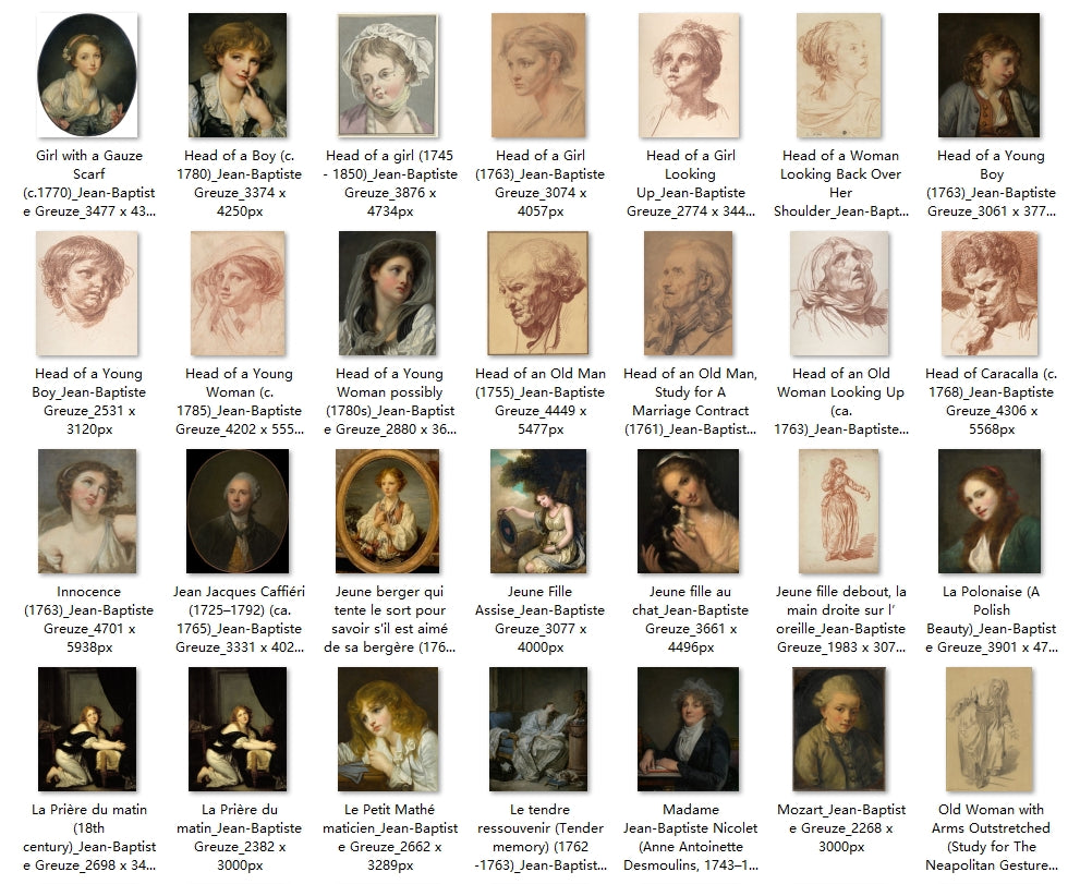 107 Painting Images by Jean-Baptiste Greuze (French, 1725-1805)