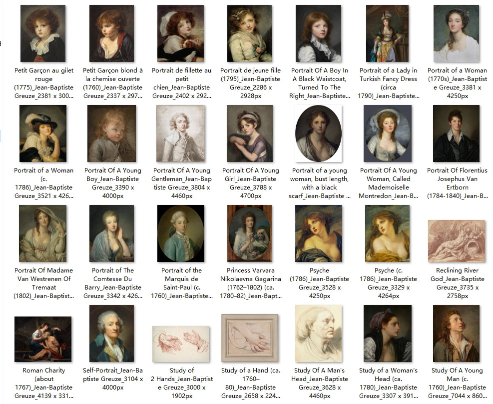 107 Painting Images by Jean-Baptiste Greuze (French, 1725-1805)