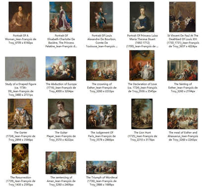 38 Painting Images by Jean-François de Troy French, 1679-1752 - Tibetan Buddhist thangka, detailed view