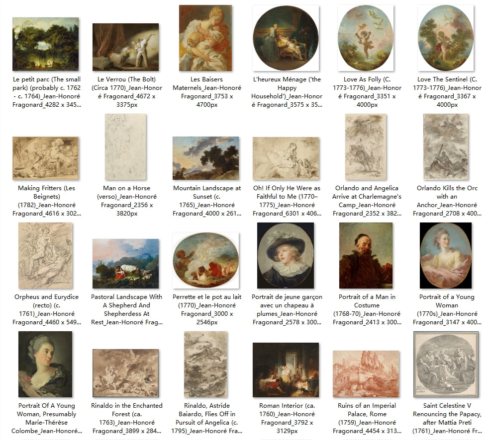 114 Painting Images by Jean-Honoré Fragonard (French, 1732-1806)