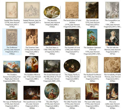 114 Painting Images by Jean-Honoré Fragonard French, 1732-1806 - Tibetan Buddhist thangka, view 4