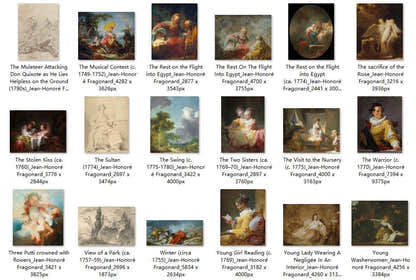 114 Painting Images by Jean-Honoré Fragonard French, 1732-1806 - Tibetan Buddhist thangka, view 5