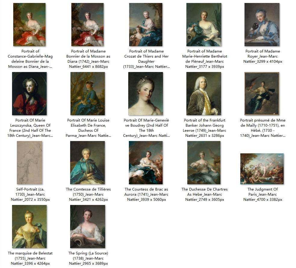 37 Painting Images by Jean-Marc Nattier French, 1685-1766 - Tibetan Buddhist thangka, detailed view