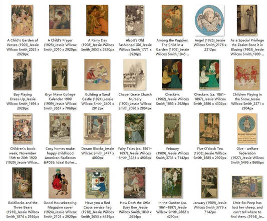 42 Painting Images by Jessie Willcox Smith American, 1863 – 1935 - Tibetan Buddhist thangka, front view