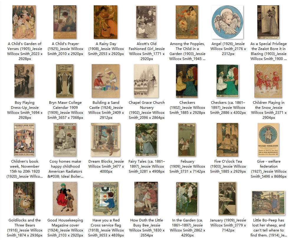 42 Painting Images by Jessie Willcox Smith American, 1863 – 1935 - Tibetan Buddhist thangka, front view