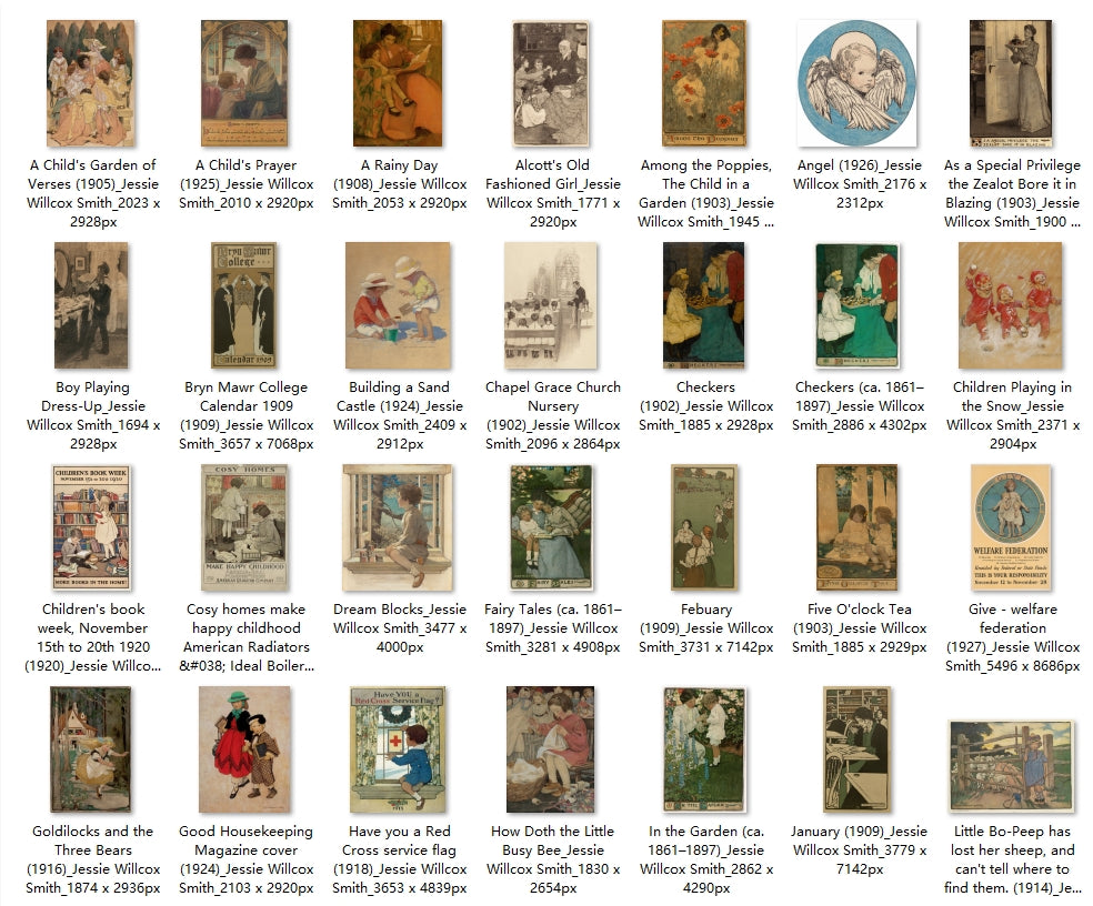 42 Painting Images by Jessie Willcox Smith (American, 1863 – 1935)