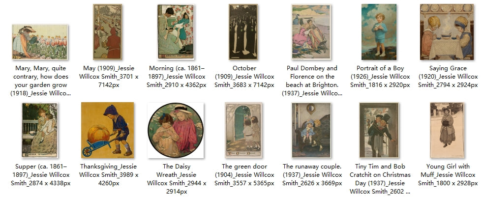 42 Painting Images by Jessie Willcox Smith (American, 1863 – 1935)